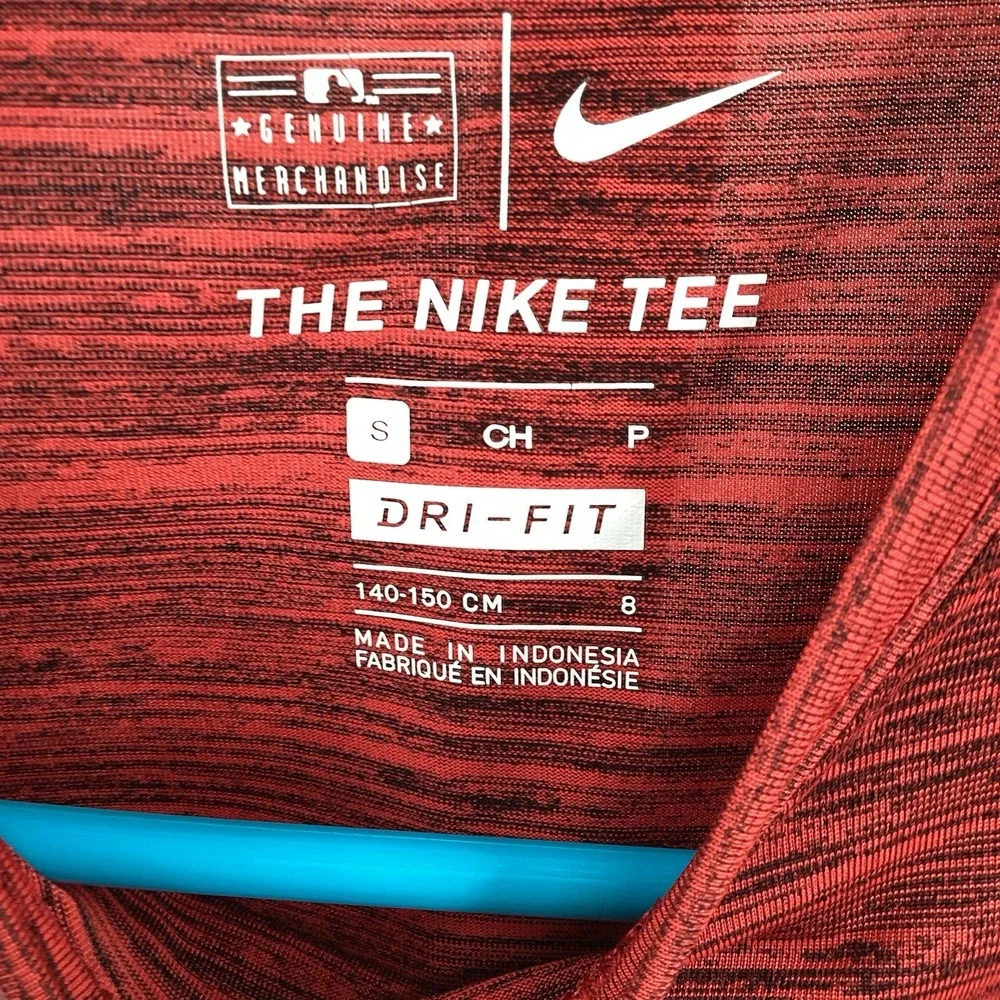 Boys Nike Washington Nationals Baseball Short Sleeved Performance Tee Red‎ Small